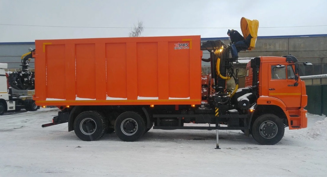 Ломовоз КАМАЗ 6520 КМУ МАЙМАН 100S (ММ-100)