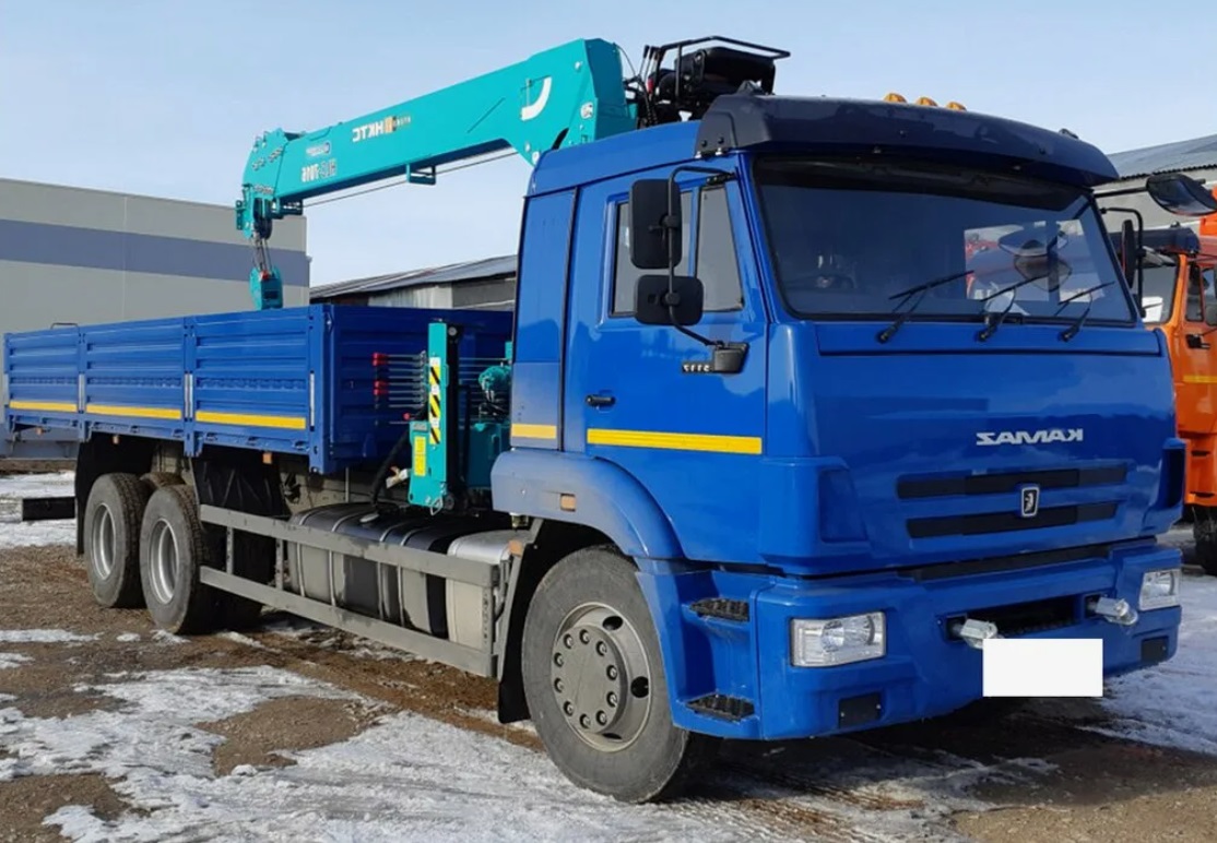 Бортовой автомобиль КАМАЗ 65117 с КМУ XCMG SQS250-5